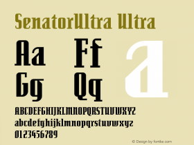 SenatorUltra Ultra Version 001.000 Font Sample