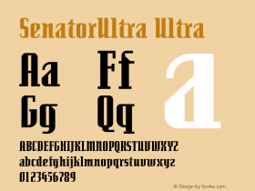 SenatorUltra Ultra Version 001.001 Font Sample