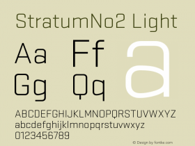 StratumNo2 Light Version 001.000 Font Sample