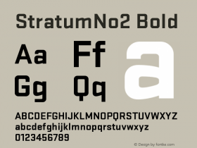 StratumNo2 Bold Version 001.000 Font Sample