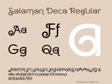 Solomon Deco Regular Unknown图片样张