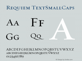 Requiem TextSmallCaps Version 001.000 Font Sample