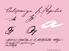 Californya B Regular Unknown Font Sample