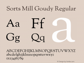 Sorts Mill Goudy Regular Version 003.101图片样张