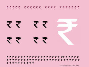 rupee symbol font Regular Unknown图片样张