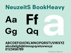 NeuzeitS BookHeavy Version 001.001 Font Sample