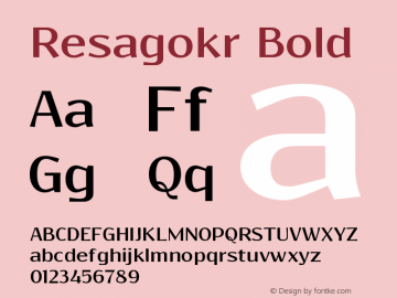 Resagokr Bold Version 0.95图片样张