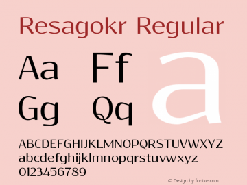 Resagokr Regular Version 0.95图片样张