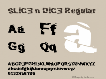 SLiCE n DiCE Regular Version 1.00 Font Sample