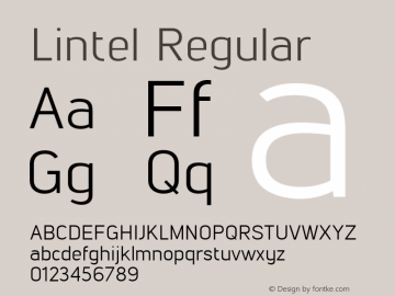 Lintel Regular Version 1.001;PS 001.001;hotconv 1.0.70;makeotf.lib2.5.58329 Font Sample