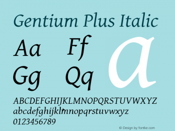 Gentium Plus Italic Version 1.510图片样张