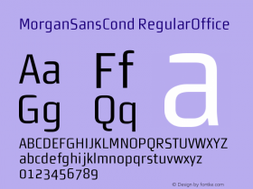 MorganSansCond RegularOffice Version 002.000 Font Sample