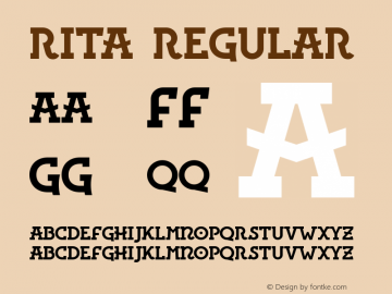 Rita Regular Version 001.001 Font Sample
