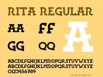 Rita Regular Version 1.002 Font Sample