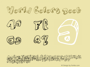 World Colors Book Version 1.00 August 1, 2010, Font Sample