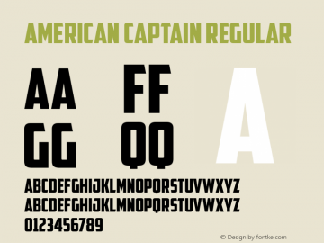 American Captain Regular Unknown图片样张