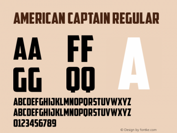 American Captain Regular Unknown图片样张