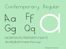 Contemporary Regular Unknown Font Sample