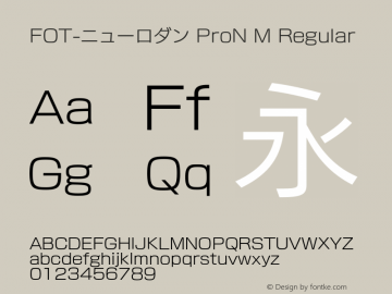 FOT-ニューロダン ProN M Regular Version 1.000;PS 1;hotconv 1.0.50;makeotf.lib2.0.16970图片样张