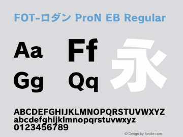 FOT-ロダン ProN EB Regular Version 1.000;PS 1;hotconv 1.0.50;makeotf.lib2.0.16970图片样张