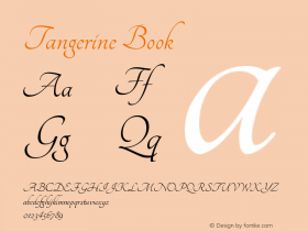 Tangerine Book Version 1.3 Font Sample