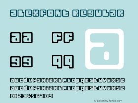 alexfont Regular Version 1.0 Font Sample