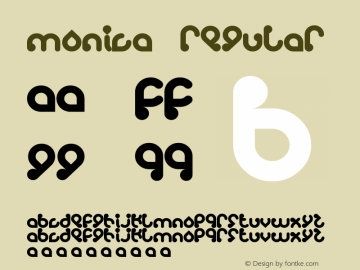 monica Regular Unknown Font Sample