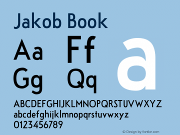 Jakob Book Version 1.8 (17.12.2010) Font Sample