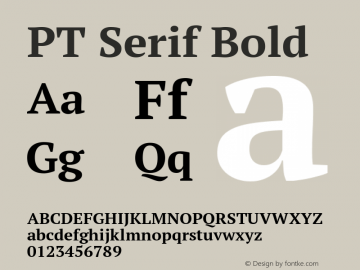 PT Serif Bold Version 1.000图片样张