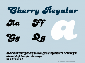 Cherry Regular April 6, 1992; 1.00 Font Sample