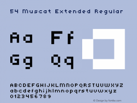 54 Muscat Extended Regular Unknown Font Sample