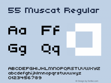 55 Muscat Regular Unknown Font Sample