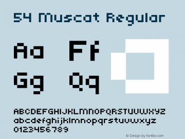 54 Muscat Regular Unknown Font Sample