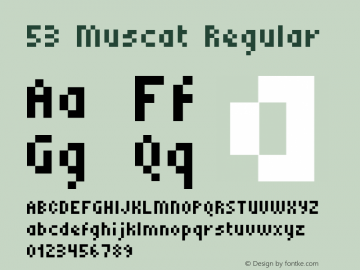 53 Muscat Regular Unknown Font Sample