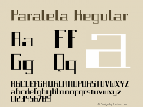 Paralela Regular Unknown Font Sample