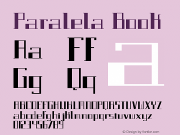 Paralela Book Version Fontographer 4.7 04. Font Sample
