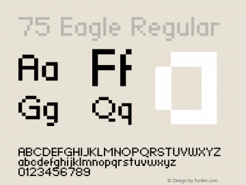 75 Eagle Regular Unknown Font Sample