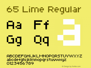 65 Lime Regular Unknown图片样张