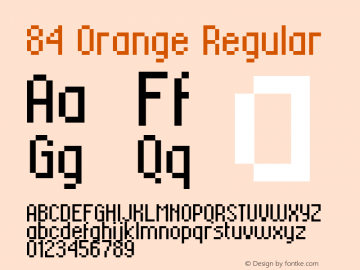 84 Orange Regular Unknown图片样张
