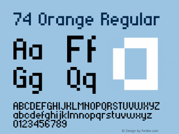 74 Orange Regular Unknown图片样张