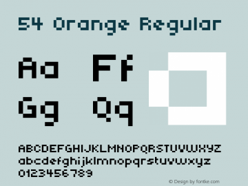 54 Orange Regular Unknown图片样张