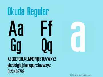 Okuda Regular Version 1.10 January 3, 2012 Font Sample