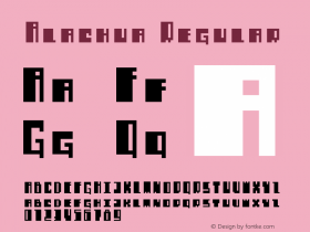 Alachua Regular Unknown Font Sample