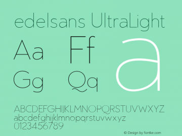 edelsans UltraLight Unknown Font Sample