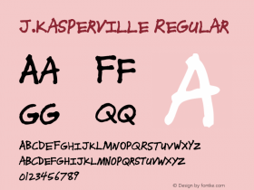 J.Kasperville Regular Unknown Font Sample