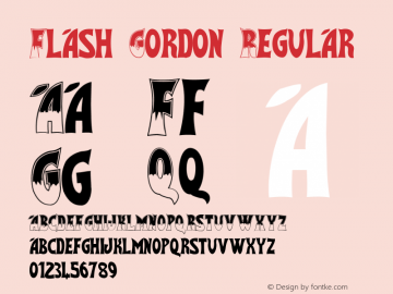 Flash Gordon Regular Unknown Font Sample