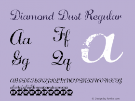 Diamond Dust Regular Version 1.00 2014 Font Sample