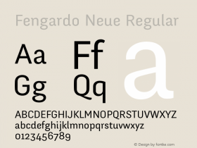 Fengardo Neue Regular 2.000 Font Sample