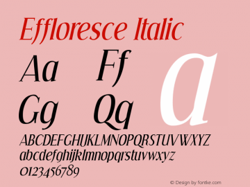 Effloresce Italic Version 2.00图片样张