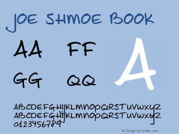 Joe Shmoe Book Version 1.000 Font Sample